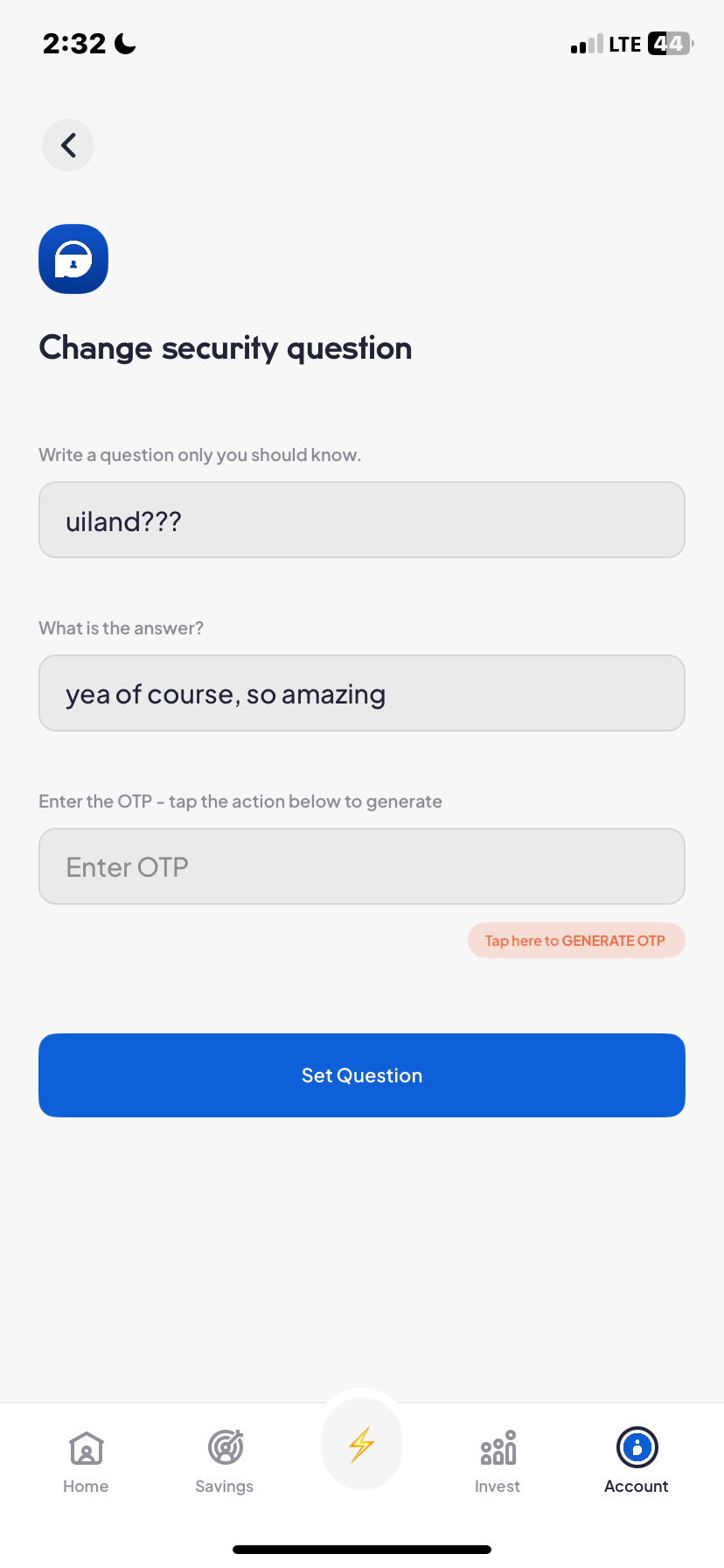  Piggyvest Set passcode flow