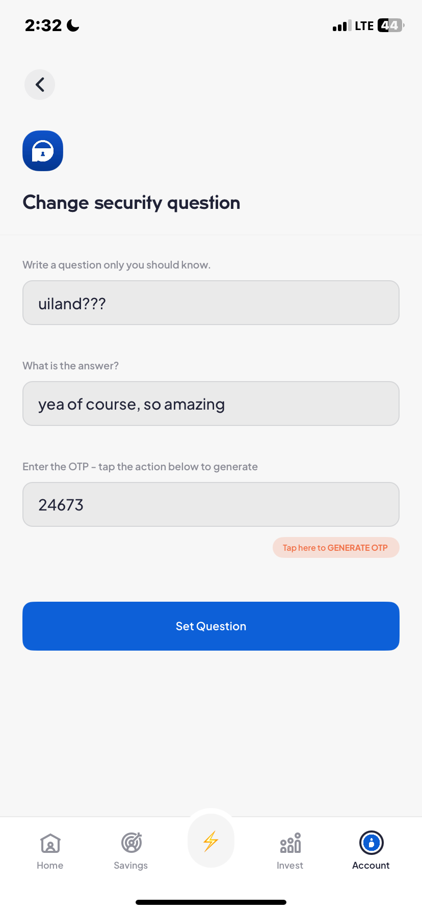 Piggyvest Set passcode flow