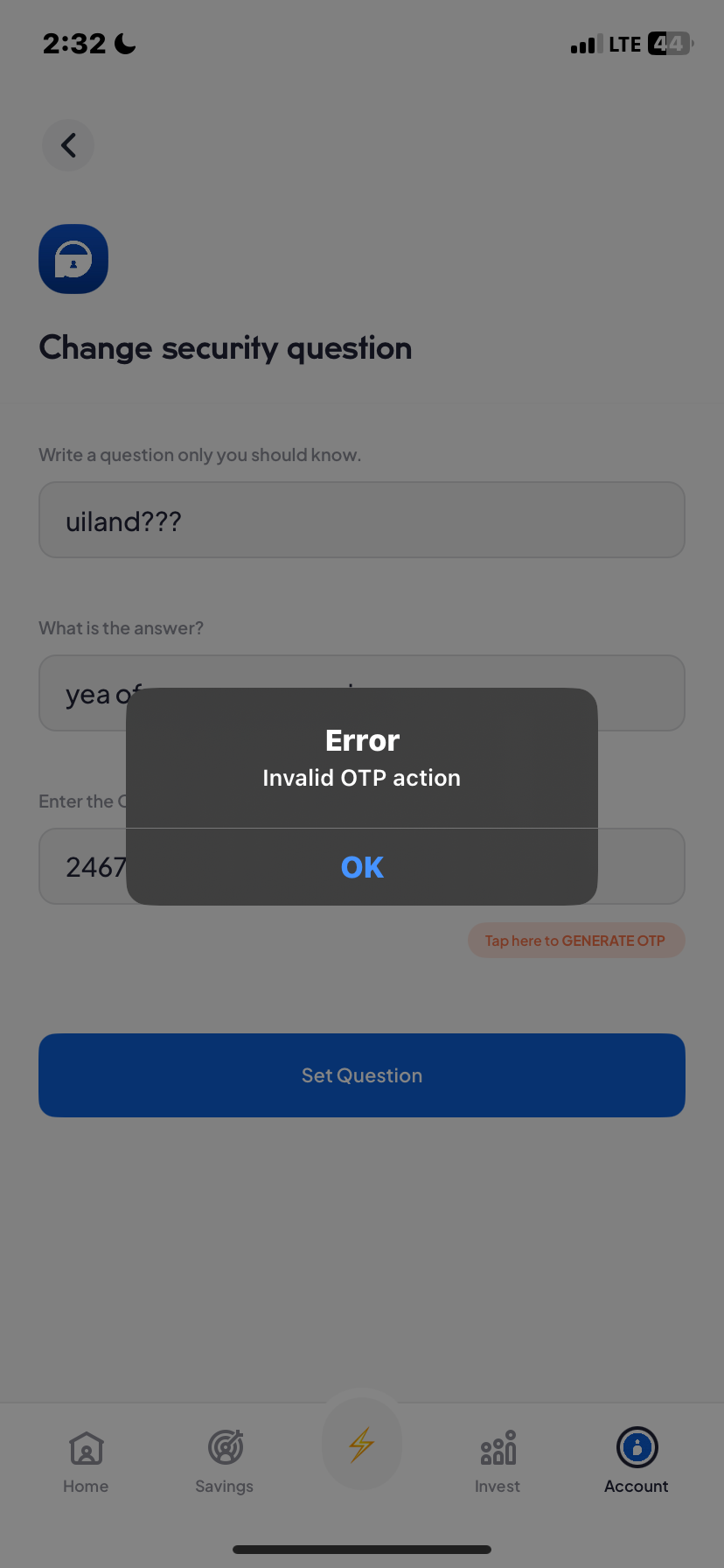  Piggyvest Set passcode flow