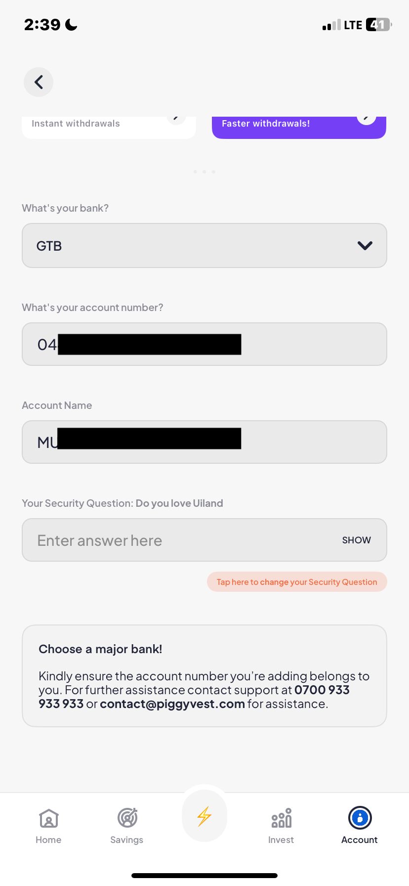  Piggyvest My profile flow