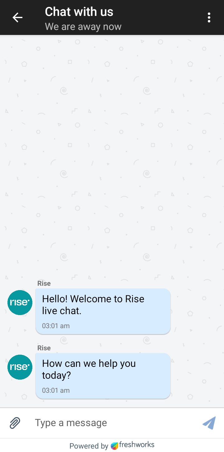  Risevest Chatting user flow UI screenshot