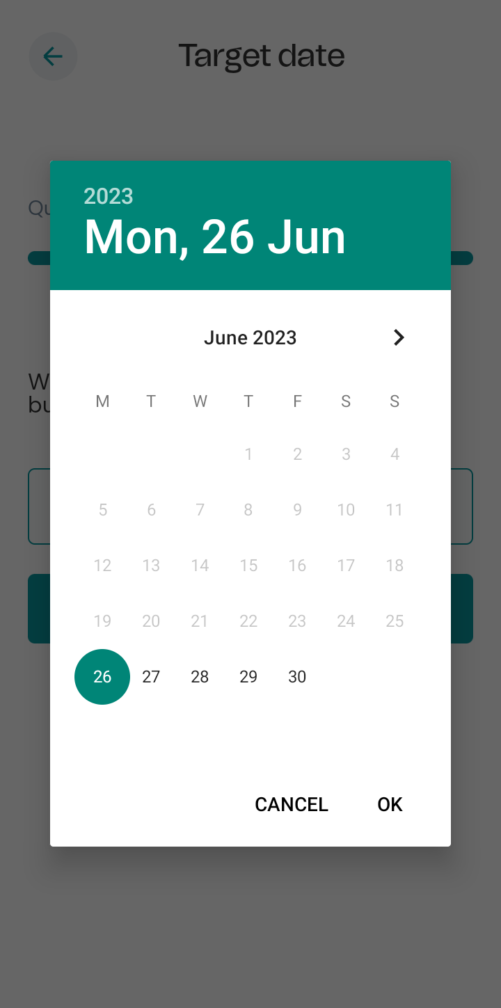  Risevest Select Date user flow UI screenshot