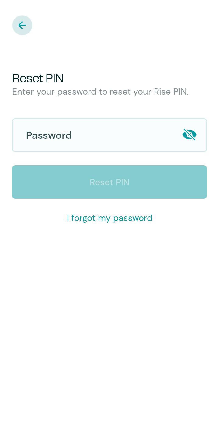  Risevest Change Password user flow UI screenshot