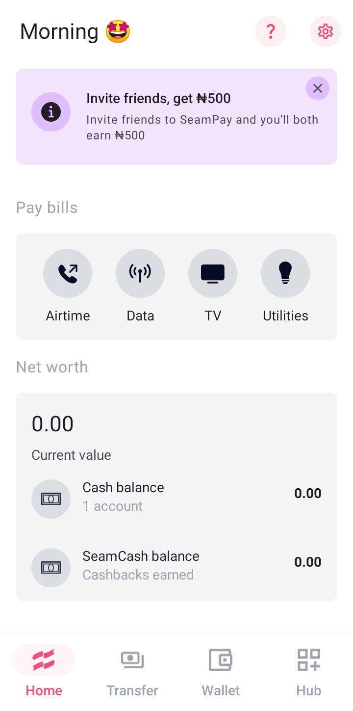 Seampay Fund Wallet user flow UI screenshot