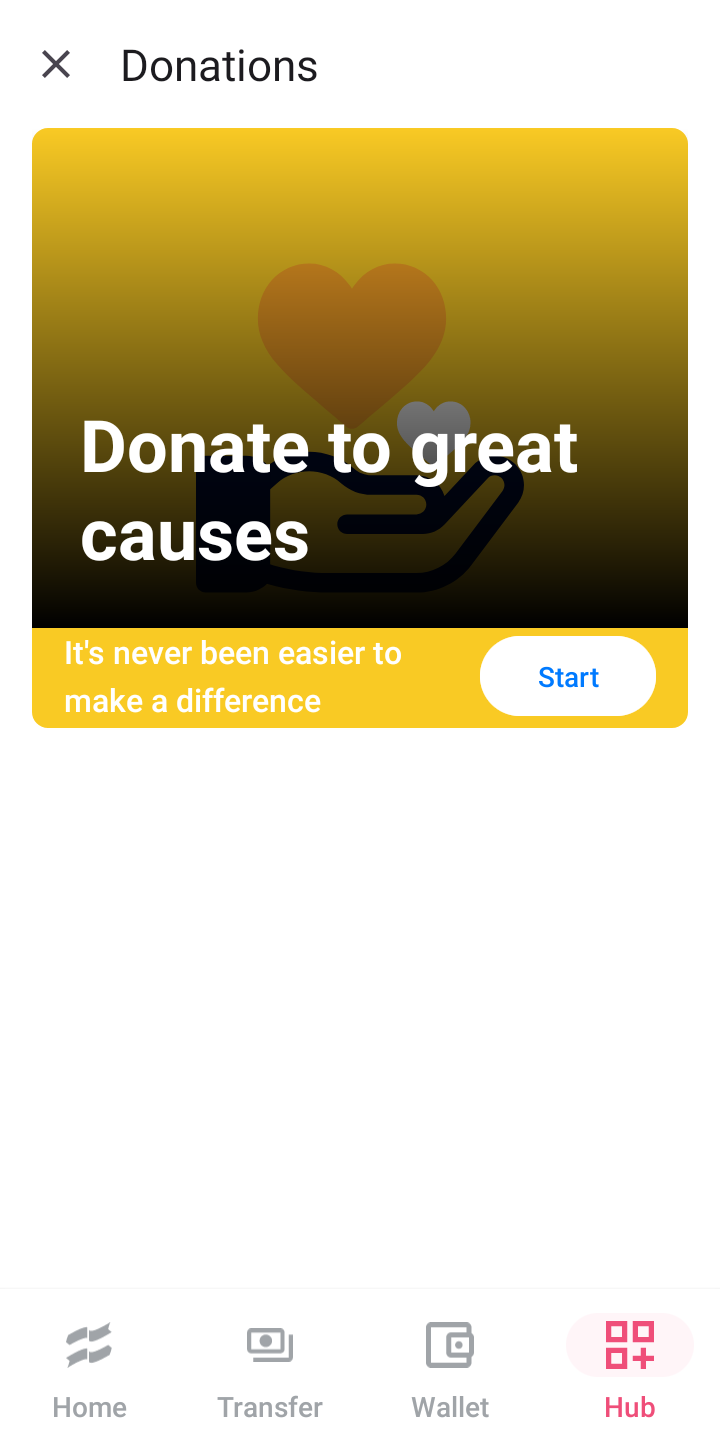  Seampay Donations user flow UI screenshot