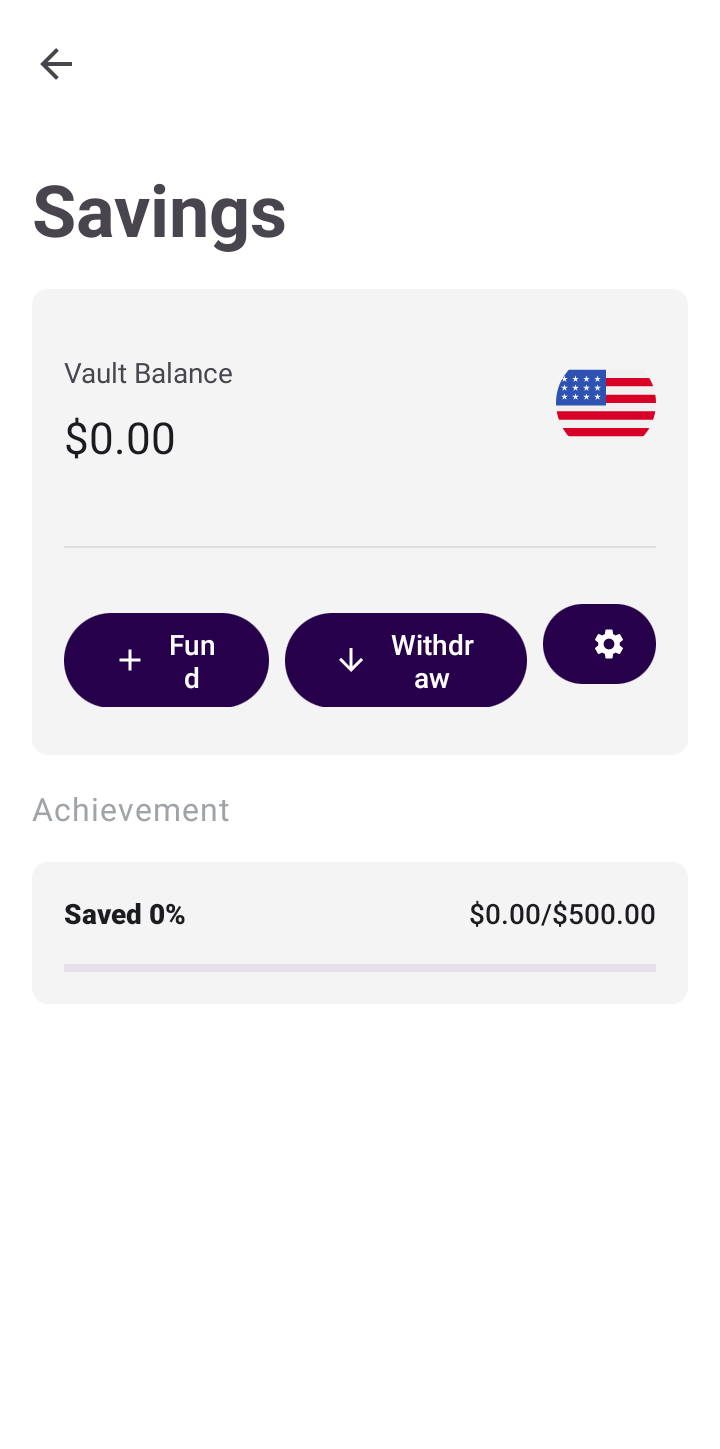  Seampay Savings user flow UI screenshot