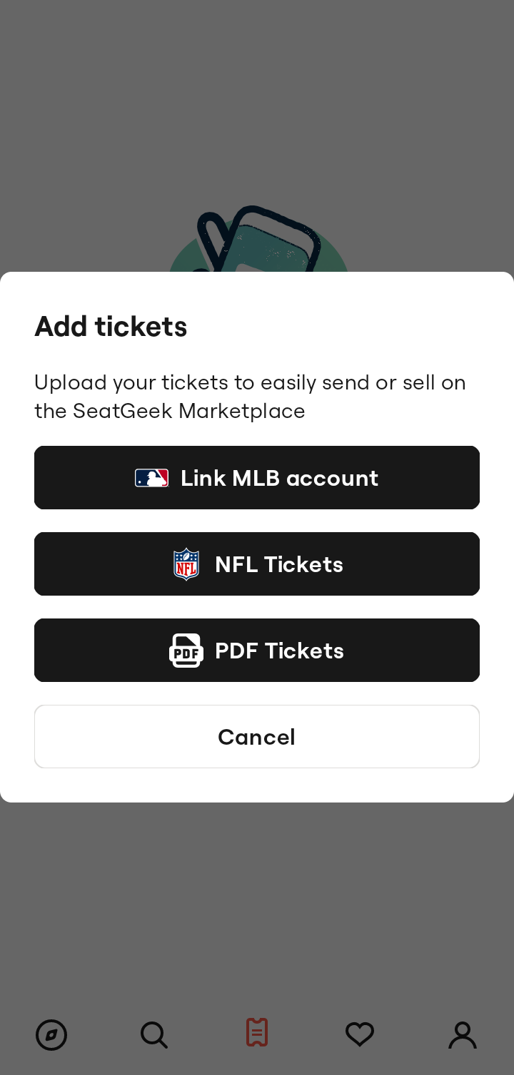  Seatgeek Add tickets flow
