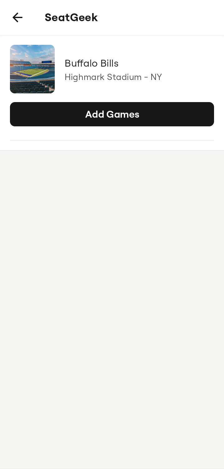  Seatgeek Add tickets flow
