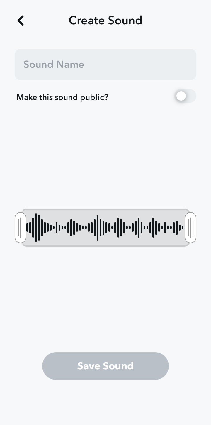  Snapchat Record Audio user flow UI screenshot