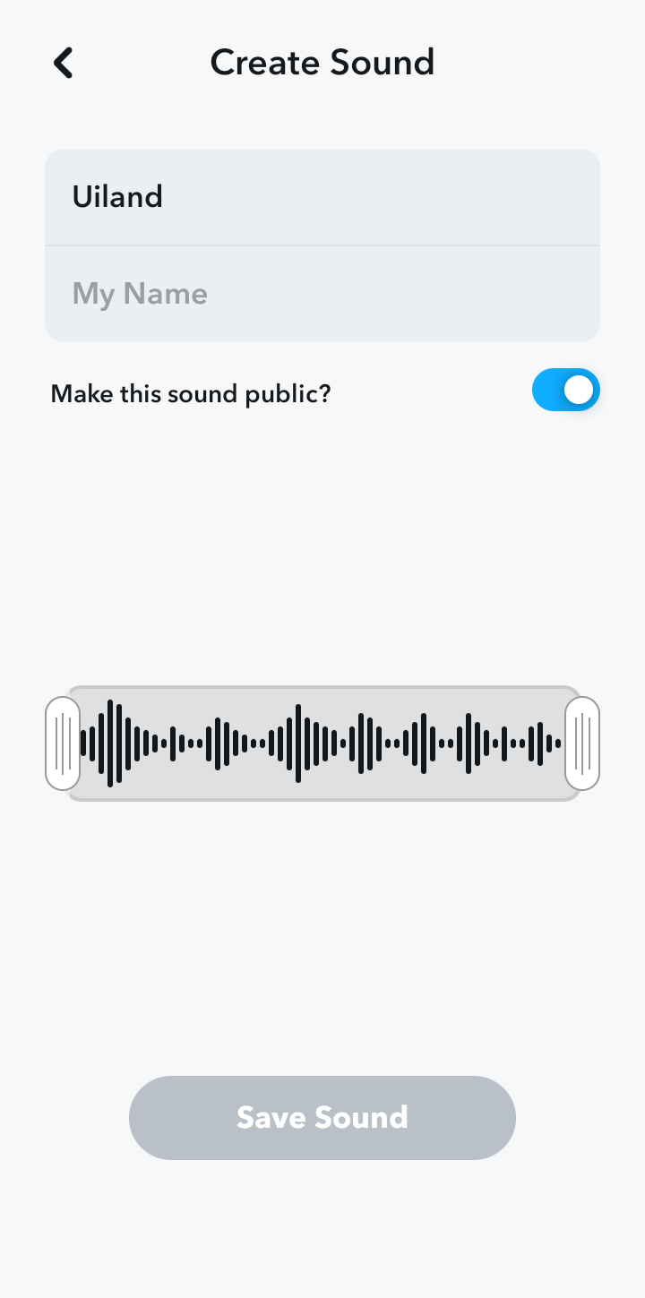  Snapchat Record Audio user flow UI screenshot