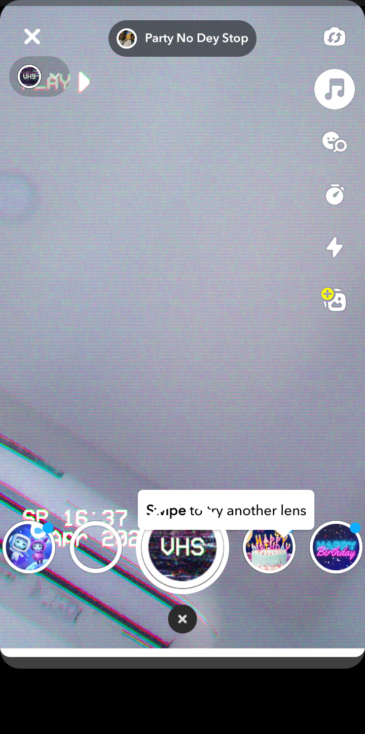  Snapchat Camera Filter user flow UI screenshot