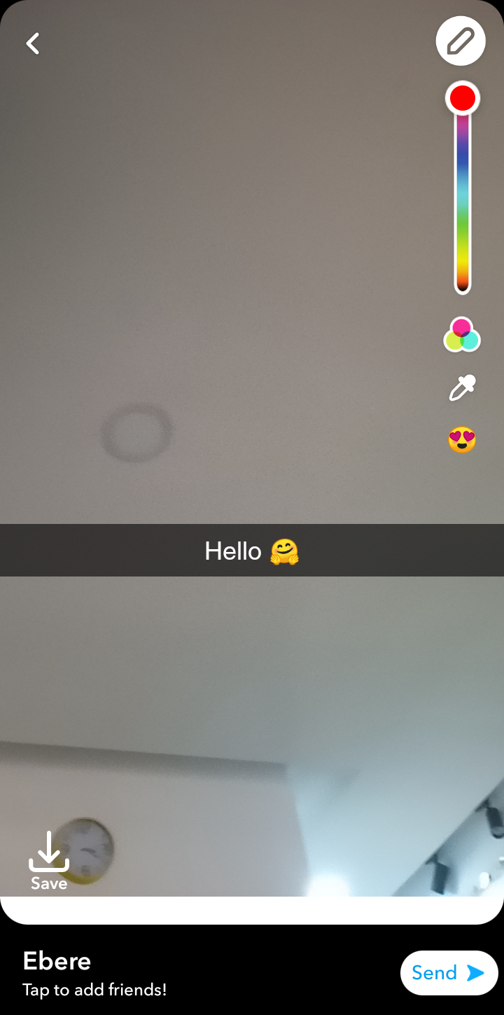 Snapchat Color Picker user flow UI screenshot