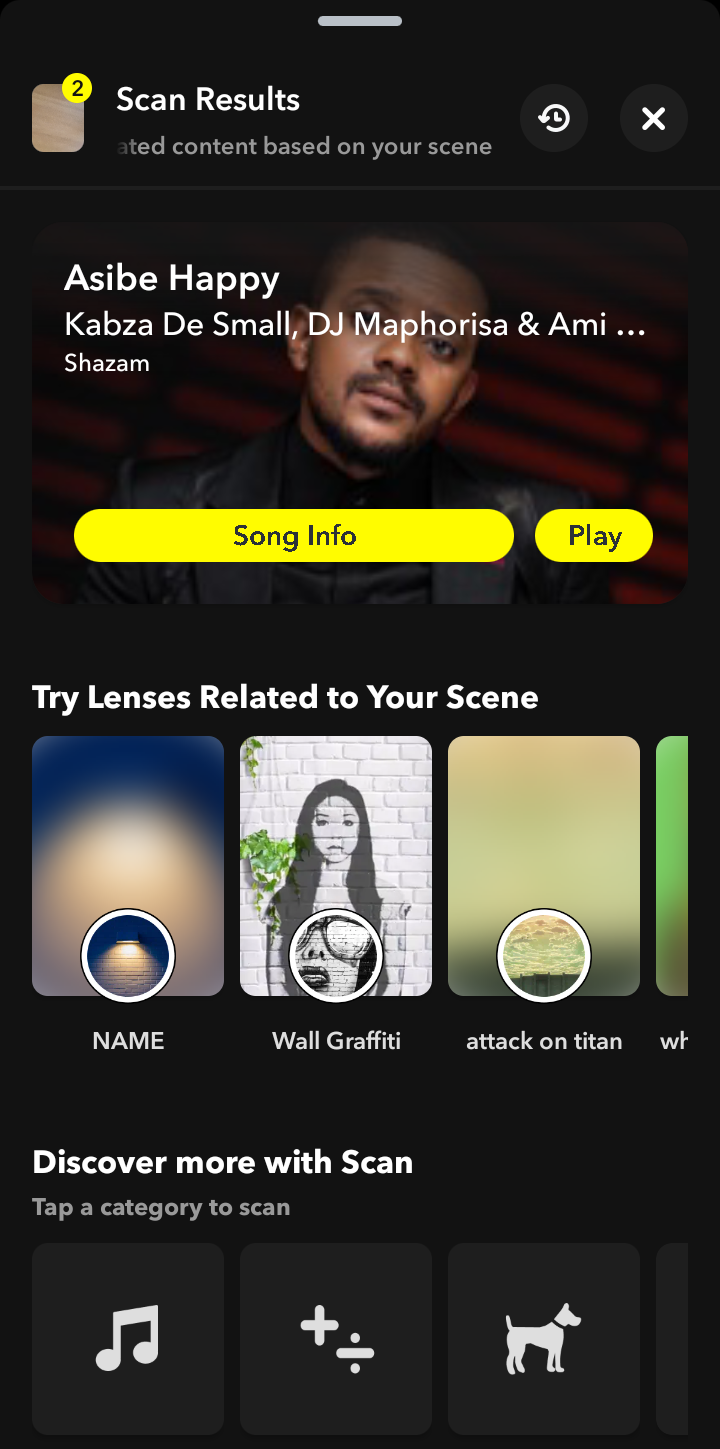  Snapchat Scanning user flow UI screenshot