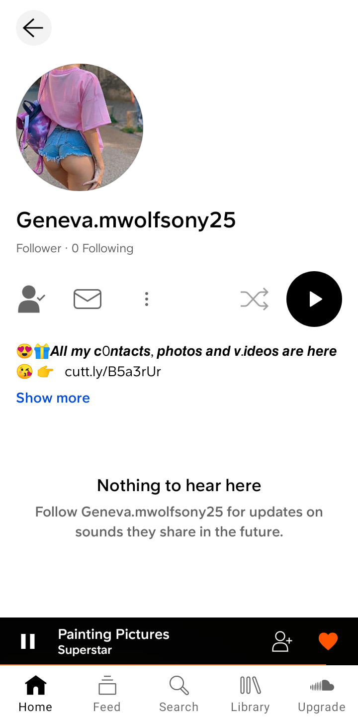  Soundcloud User Profile user flow UI screenshot