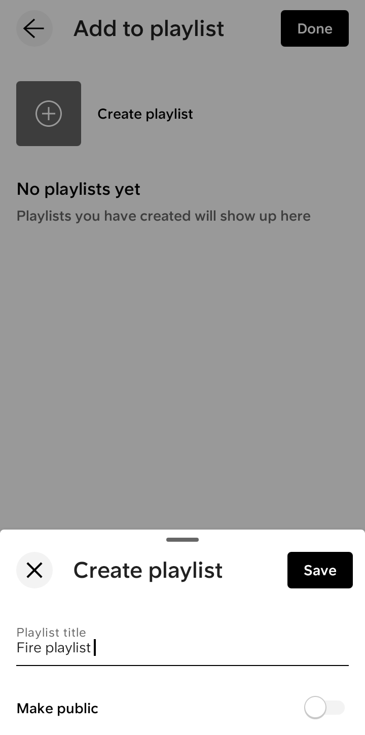  Soundcloud Playlist user flow UI screenshot