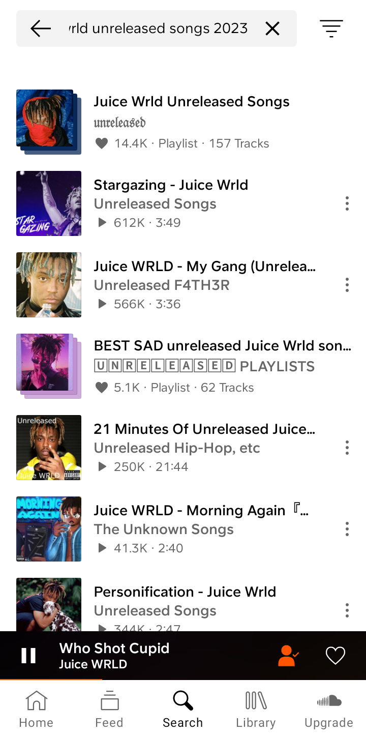  Soundcloud Search user flow UI screenshot