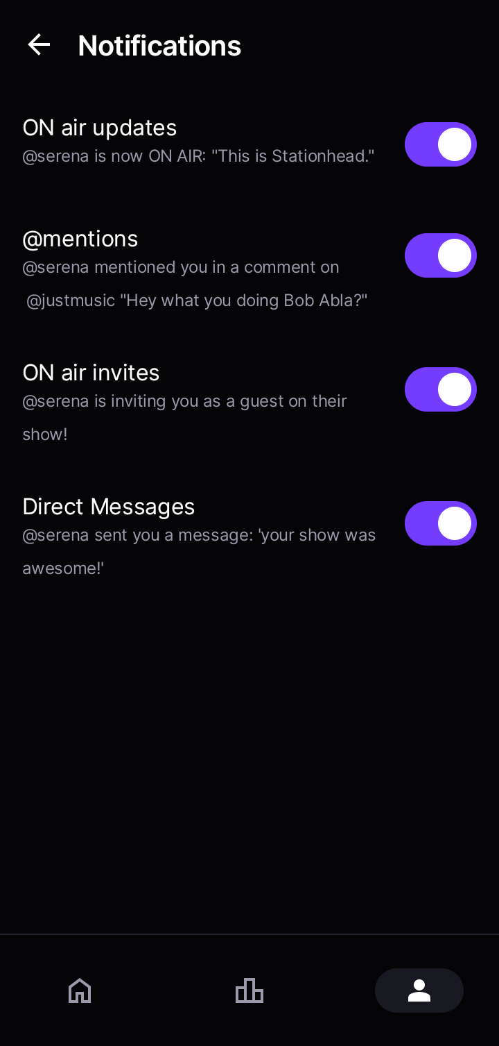  Stationhead Notification flow