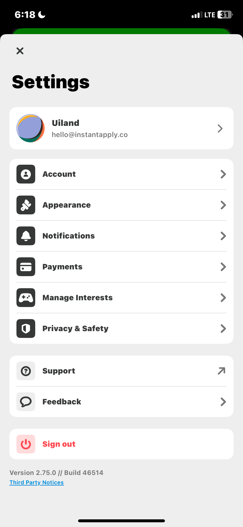 Substack Login flow