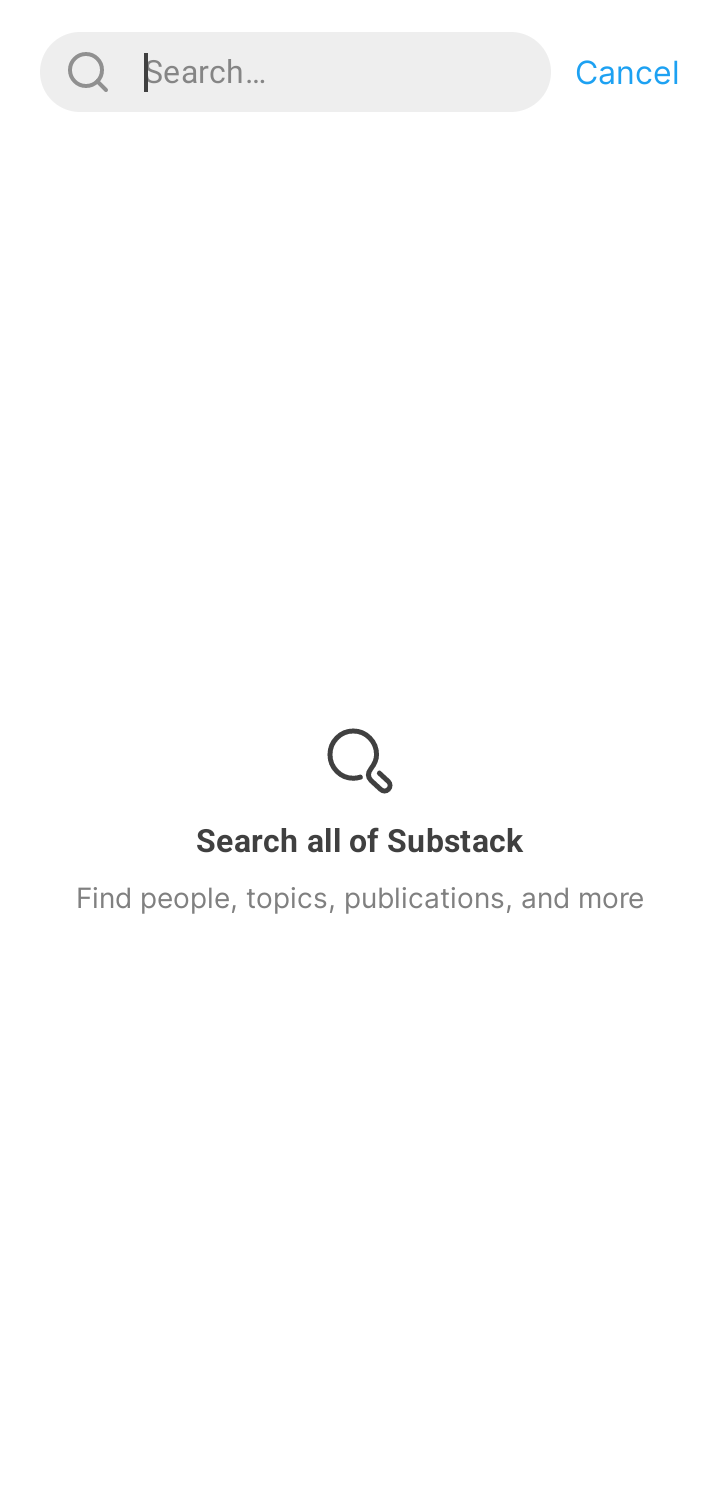  Substack Search  ui screens