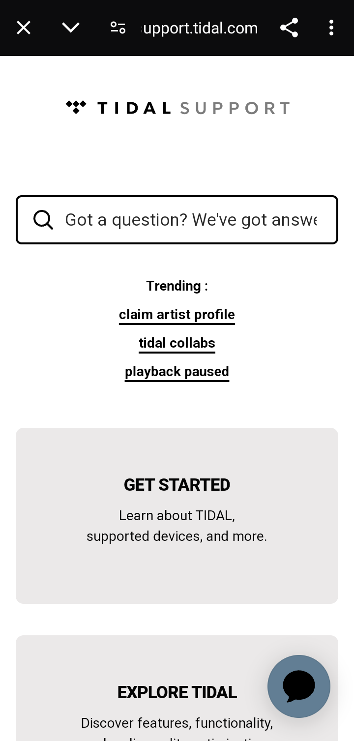  Tidal Help and Support flow