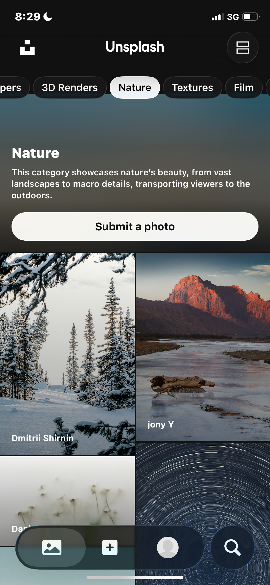 Unsplash App Flows, User Flow Screenshots & UX Patterns | Uiland
