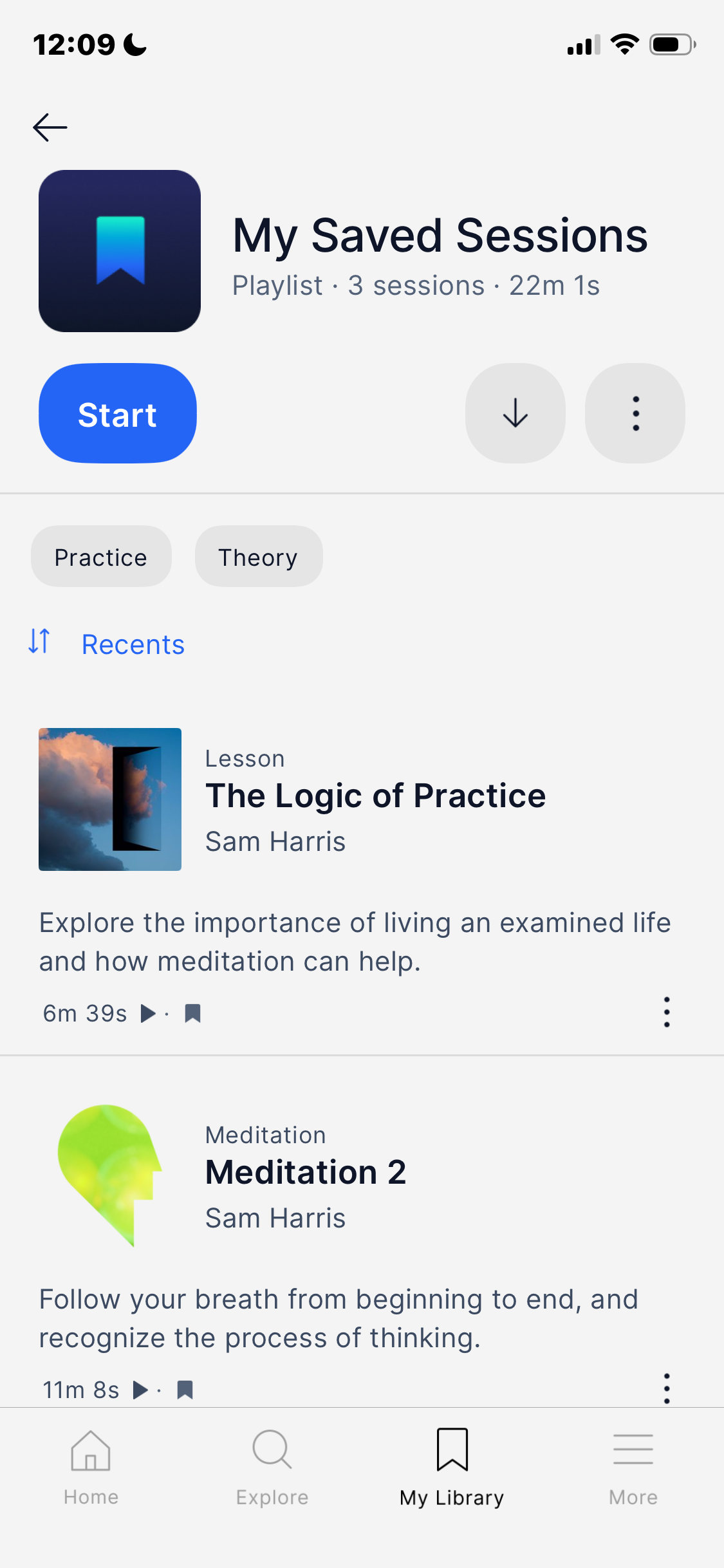 Waking Up Explore Library Flow Screenshots & UX Patterns | Uiland