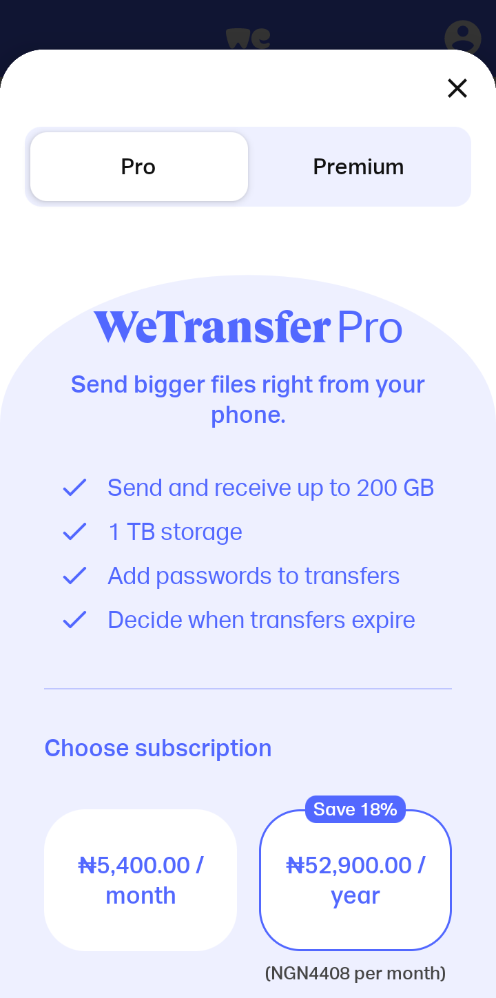 Wetransfer App Screenshots, UI Screens & Design Inspiration | Uiland