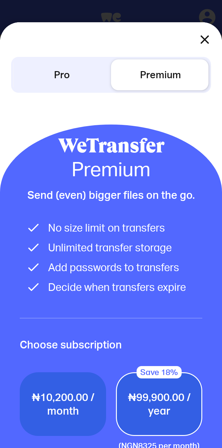Wetransfer App Screenshots, UI Screens & Design Inspiration | Uiland