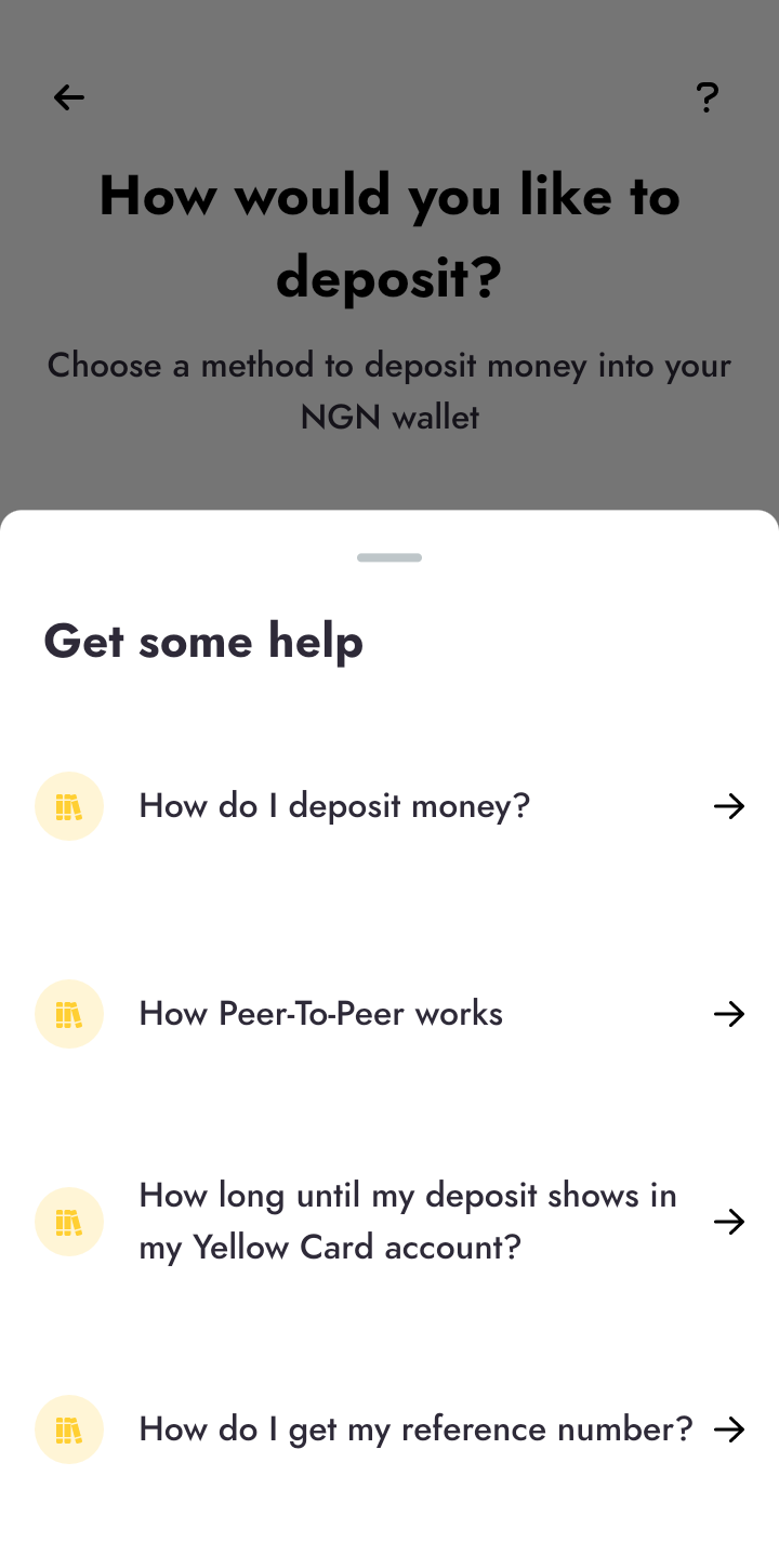  Yellowcard Fund Wallet user flow UI screenshot