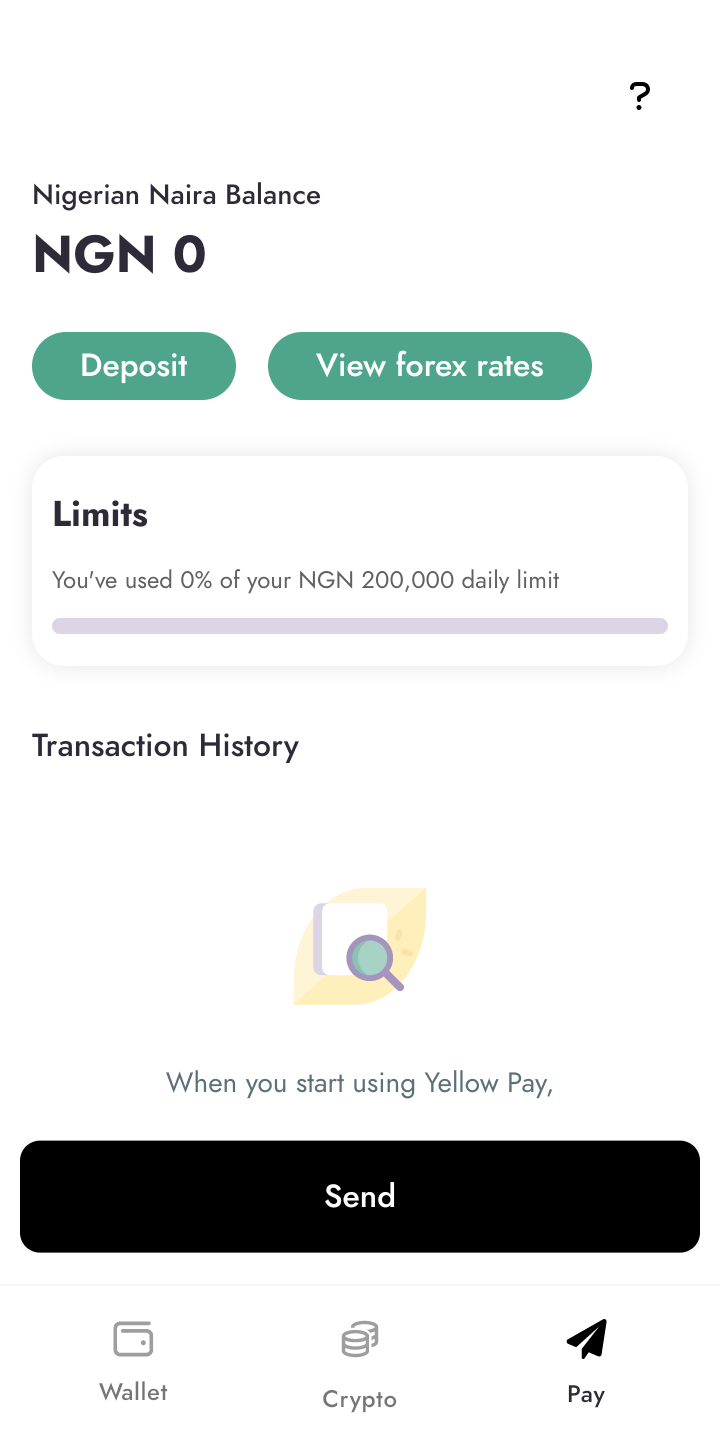  Yellowcard Send Money user flow UI screenshot