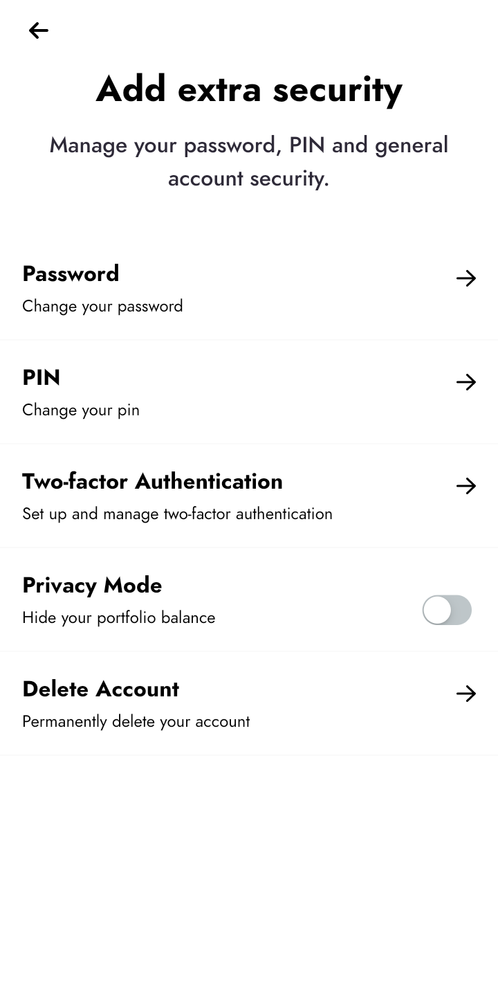  Yellowcard Deleting Account user flow UI screenshot