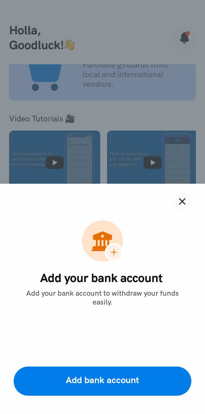  Zeddpay Add Bank Account user flow UI screenshot