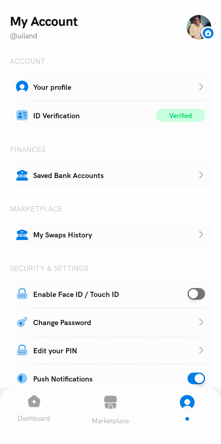  Zeddpay Change Password user flow UI screenshot
